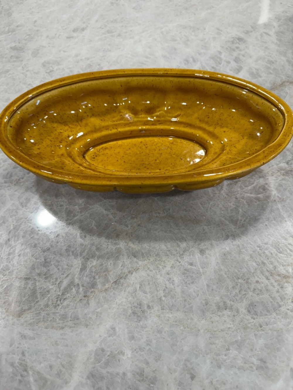 Vintage Haeger Pottery USA Golden Brown Oval Planter #261